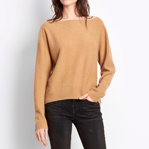 Vince Sweaters - VINCE Cashmere Boatneck Raglan Pullover Sweater